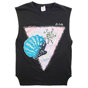 St. Kitts Breakaway Vintage Tank Top Single Stitch Shirt Tropical Women's Large